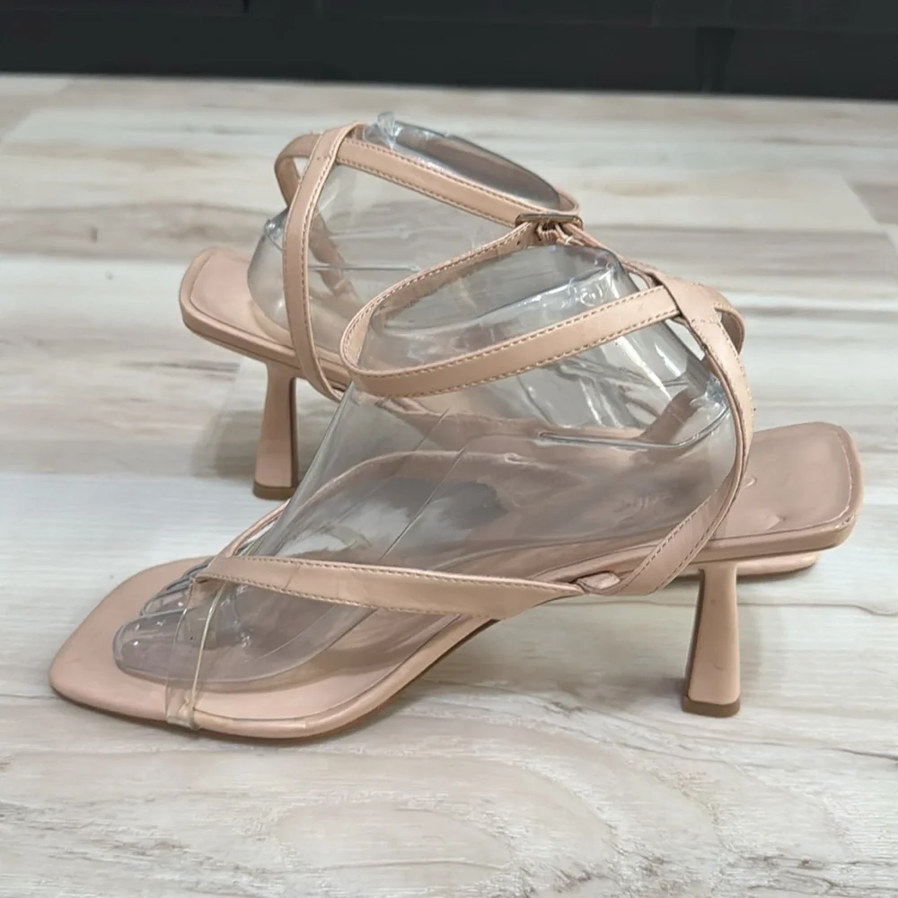 Open Edit Addison Ankle Strap Sandal Nude